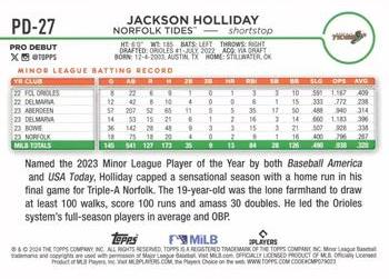 2024 Topps Pro Debut #PD-27 Jackson Holliday BGS 9.5