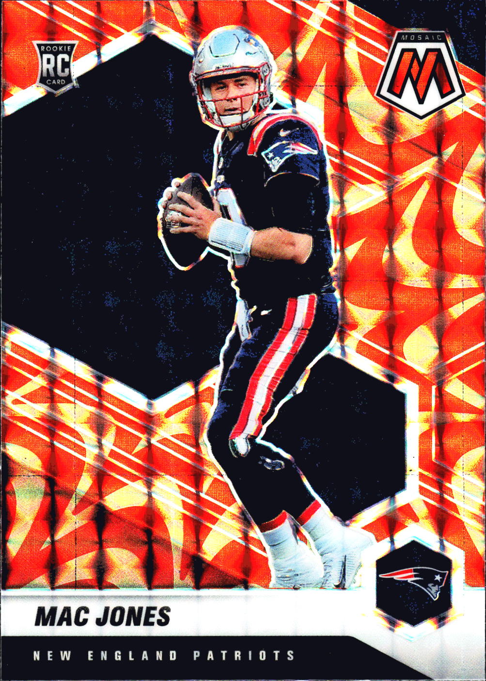 2021 Panini Mosaic #306 Mac Jones Prizm Reactive Orange PSA 10