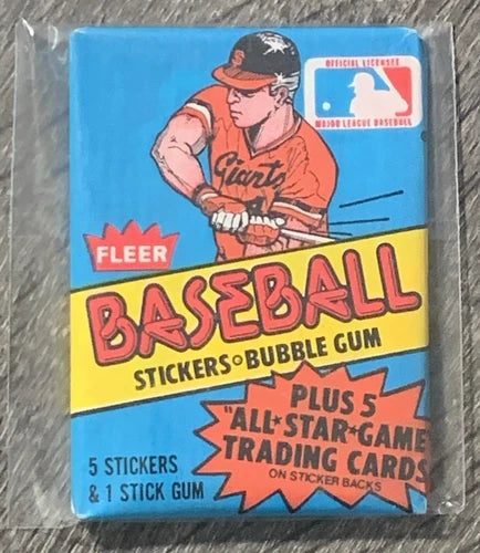 1981 Fleer Baseball Stickers & All-Star Game Cards Unopened Wax Pack