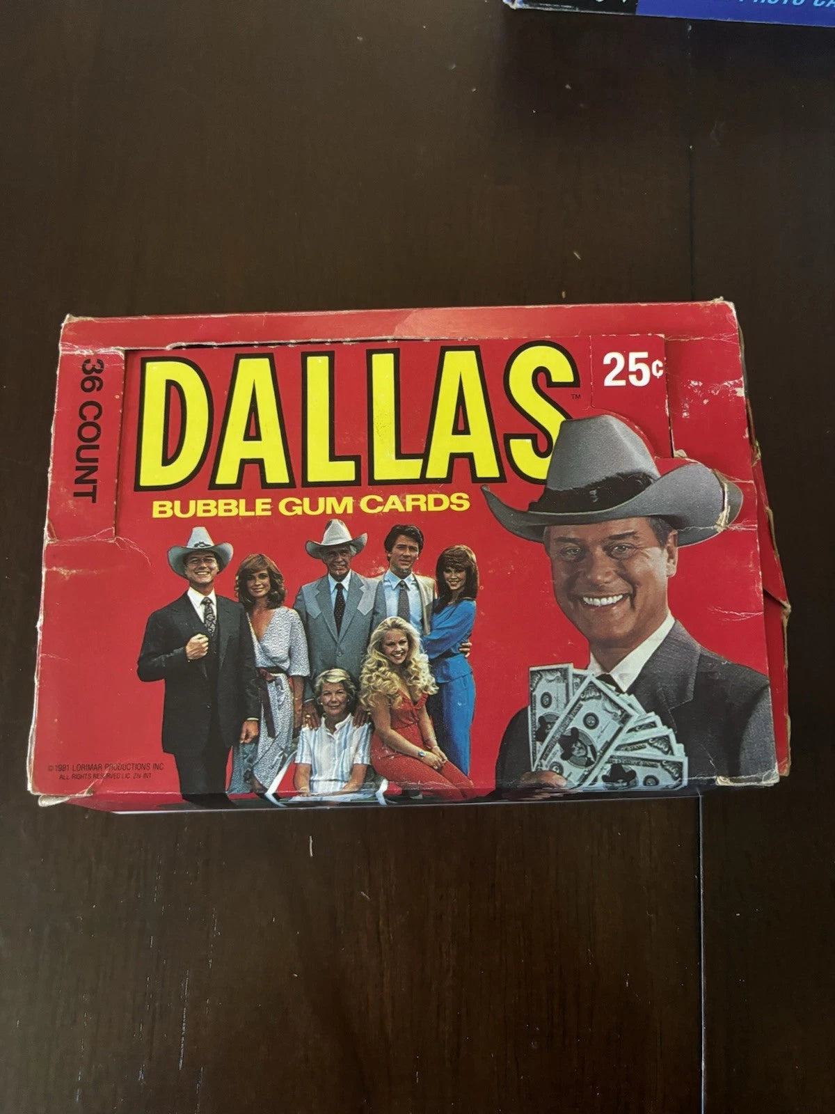 1981 Donruss Dallas TV Series Box 36 Unopened Wax Packs