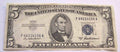 1953A $5 US Silver Certificate Blue Seal Series Note Lincoln Memorial