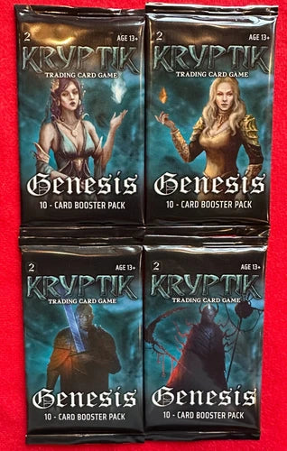 4 Pack Set - 2023 Kryptik TCG Genesis Wave 2 Booster Packs 4 Variations