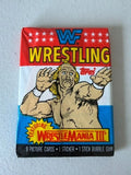 1987 Topps WWF WrestleMania III Unopened Wax Pack Hulk Hogan