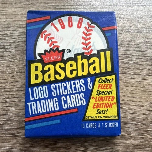 1988 Fleer Baseball Sealed Pack Cards Logo Stickers