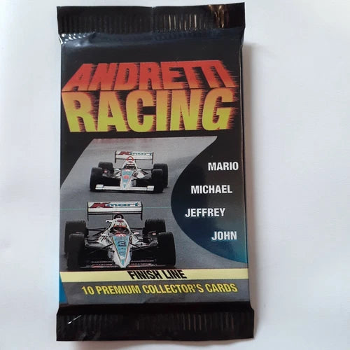 1992 Collect-A-Card Andretti Racing Family Unopened Foil Pack 10 Cards