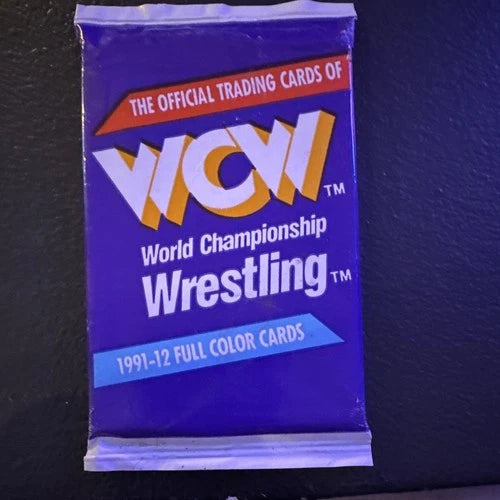 1991 Impel WCW Wrestling Unopened Foil Pack 12 Cards Ric Flair Sting