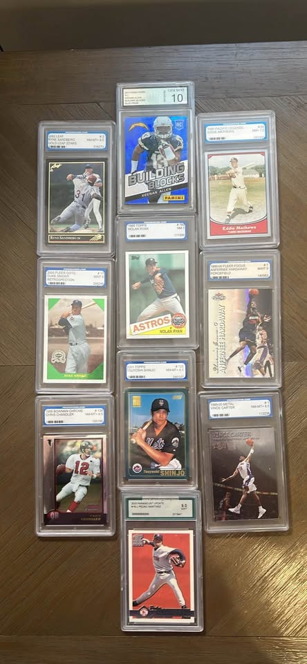 10 Graded sports cards includes Nolan Ryan