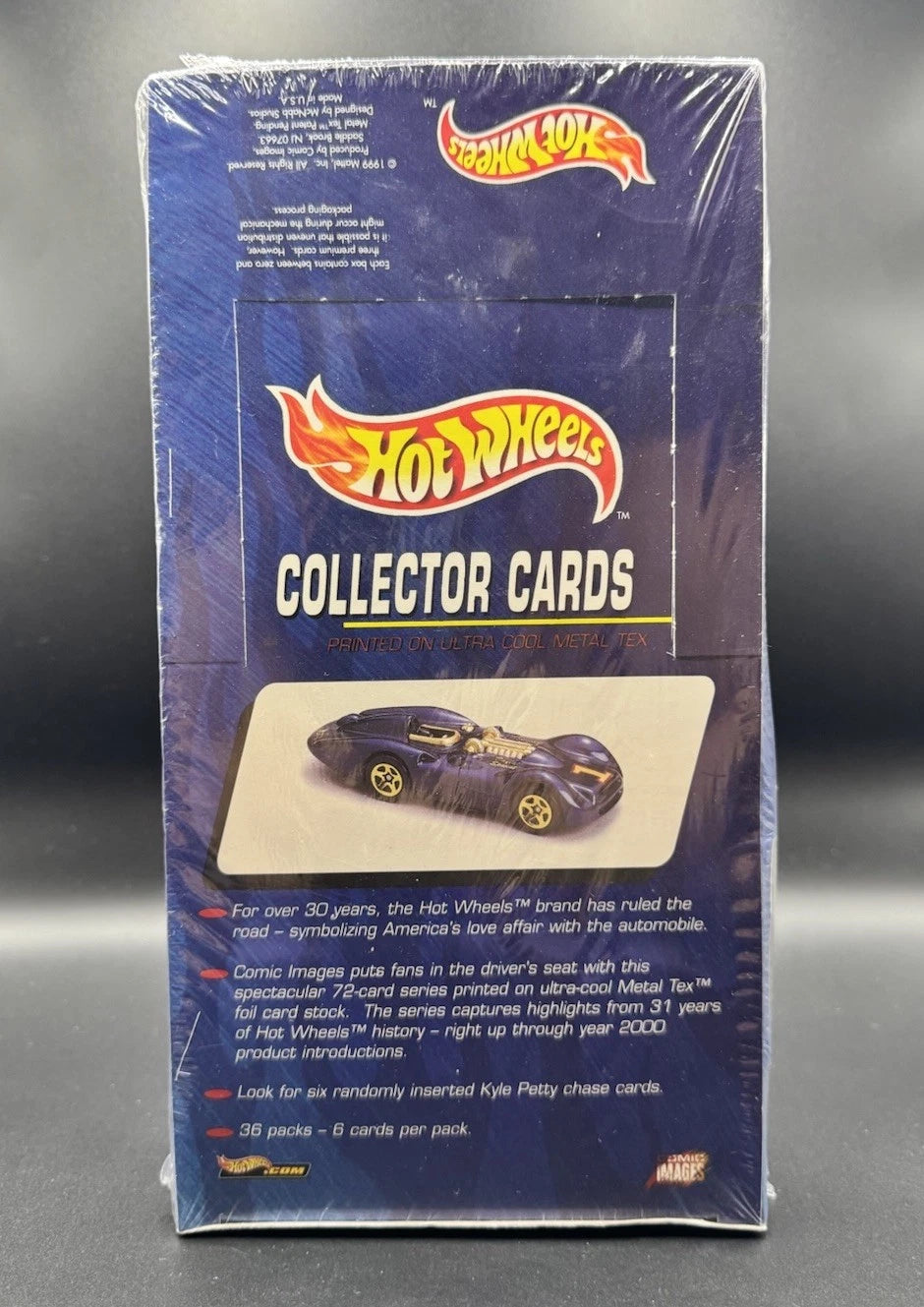 1999 Comic Images Hot Wheels Collector Cards Sealed Box 36 Packs