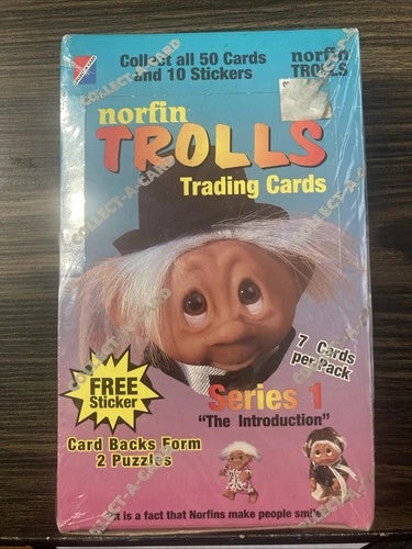 1992 Collect-A-Card Norfin Trolls Series 1 Box 36 Packs