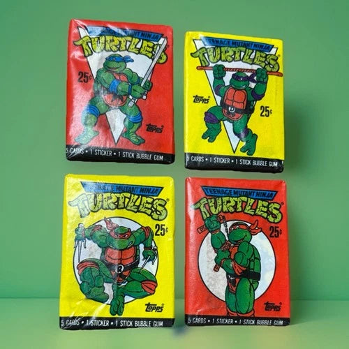 4 Pack Collection - 1989 Topps TMNT Series 1 Sealed Wax Packs