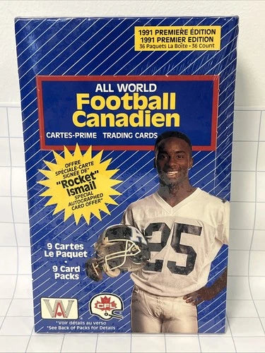 1991 All World CFL Football Sealed Box 36 Packs
