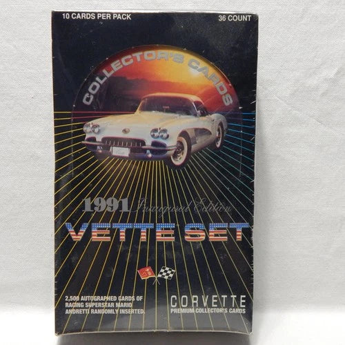 1991 Collect-A-Card Corvette Inaugural Box 36 Packs