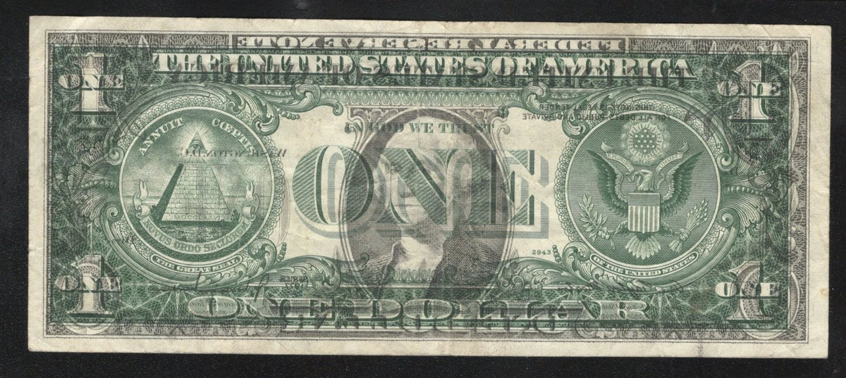 1977A $1 Federal Reserve Note Offset Transfer Error Dallas K BEP Currency