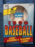 1990 Fleer Baseball Packs Open Box 36 Sealed Packs