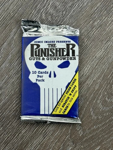 1992 Comic Images The Punisher Guts & Gunpowder Pack 10 Cards Prism Chase