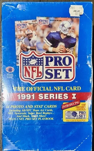 1991 Pro Set Series 1 Football Sealed Box 36 Packs