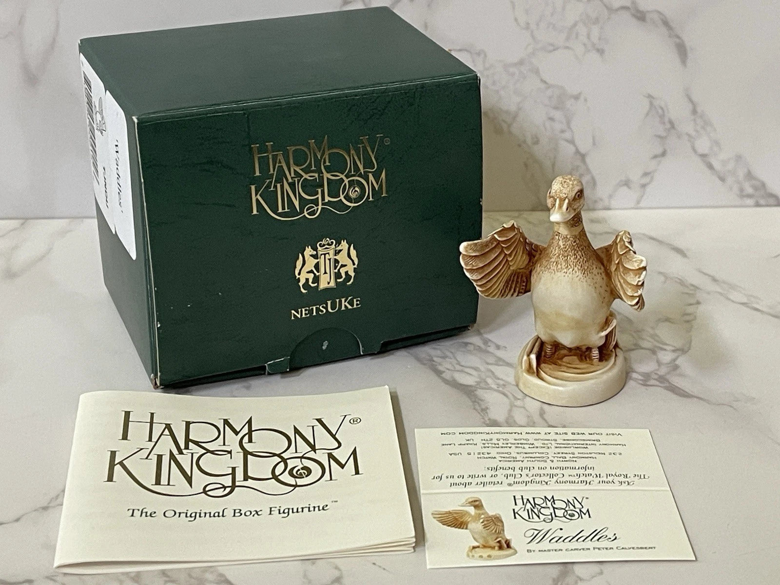 2000 Harmony Kingdom Waddles Duck NetsUKe Figurine