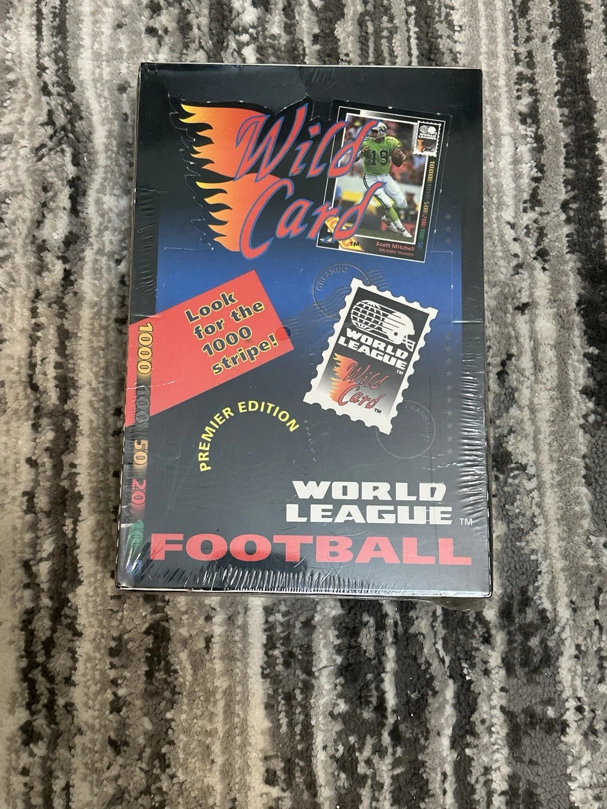 1992 Wild Card World League Football Sealed Box 36 Packs