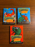 3 Pack Set - 1988 Topps Dinosaurs Attack 3 Pack Art Variation Set