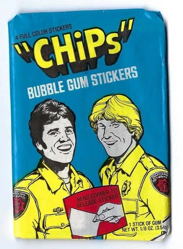 1979 Donruss CHiPs TV Show Unopened Vintage Sticker Wax Pack