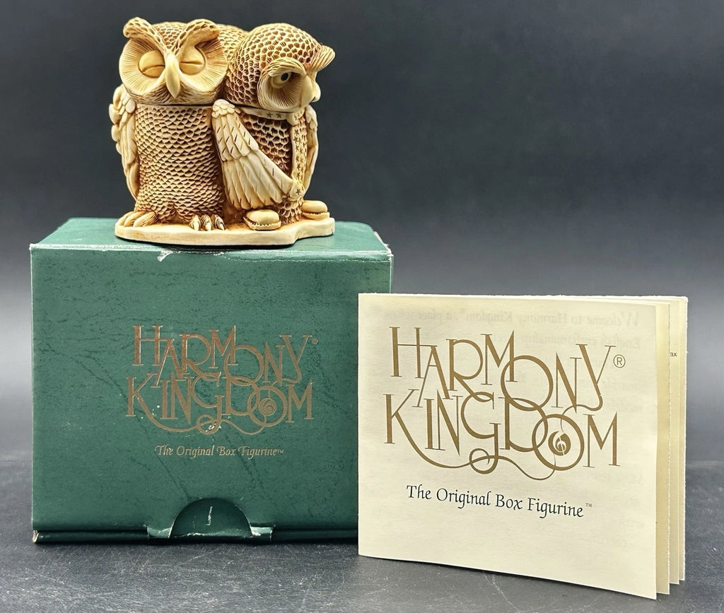 1995 Harmony Kingdom Wise Guys Owl Box Figurine