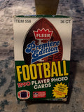 1990 Fleer Football Open Box 36 Sealed Wax Packs