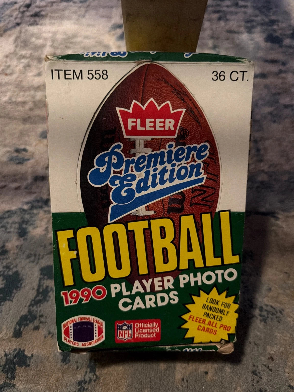 1990 Fleer Football Open Box 36 Sealed Wax Packs