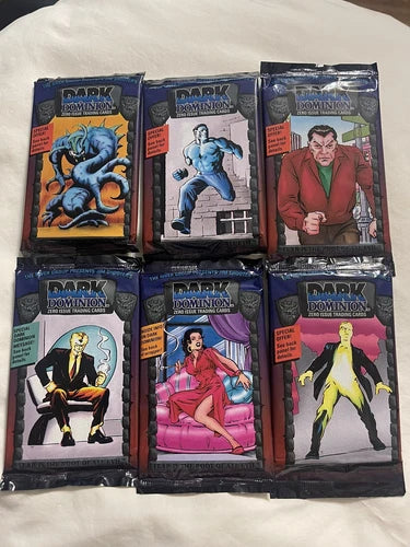 6 Pack Wrapper Variation Set - 1993 The River Group Dark Dominion Zero Issue 6 Sealed Packs