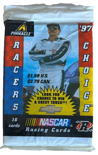 1997 Pinnacle Racers Choice NASCAR Unopened Foil Pack 16 Cards Dale Earnhardt