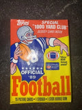 1989 Topps Football Unopened Wax Pack Sanders Rookie 15 Cards Sticker Gum