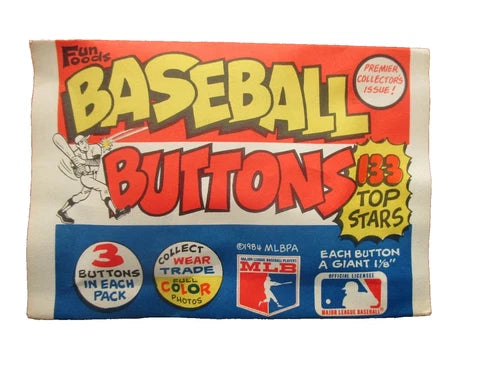 1984 Fun Foods MLB Baseball Buttons Sealed Unopened Pack George Brett Chase