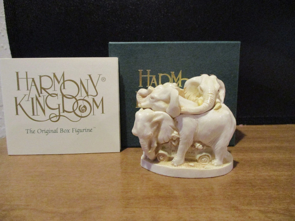 1995 Harmony Kingdom Ed's Safari Elephant Box