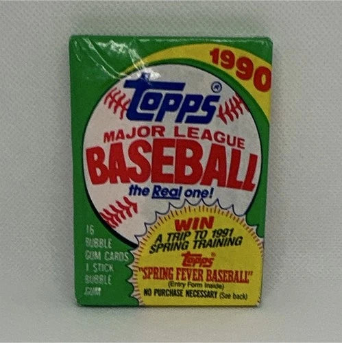 1990 Topps Baseball Sealed Wax Pack 15 Cards