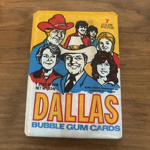 1981 Donruss Dallas TV Series Unopened Wax Pack