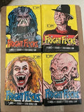 4 Pack Set - 1988 Topps Fright Flicks 4 Pack Art Variation Set