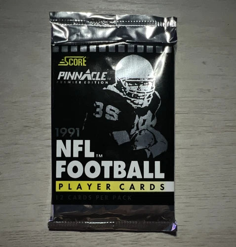 1991 Score Pinnacle Premier Edition Football Unopened Foil Pack 12 Cards