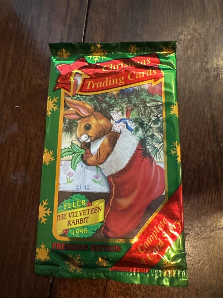 1995 Fleer Christmas Velveteen Rabbit Bunny Stocking Pack