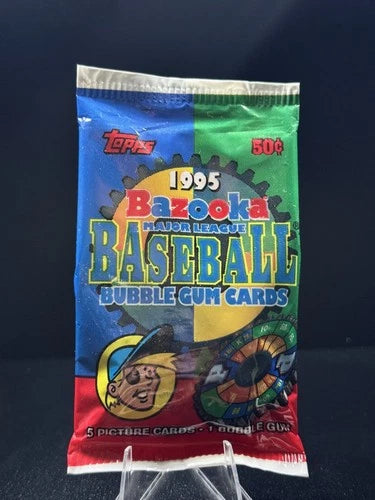 1995 Topps Bazooka Baseball Unopened Pack 5 Cards Ken Griffey Jr. Chase