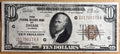 1929 $10 Federal Reserve Bank Note Chicago Illinois Brown Seal Currency