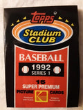 1992 Topps Stadium Club Baseball Series 1