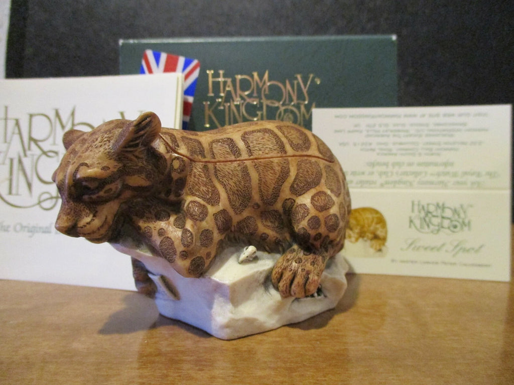2002 Harmony Kingdom Sweet Spot Leopard Box Figurine