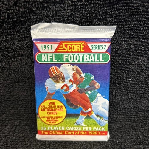 1991 Score Series 2 Football Unopened Wax Pack - Damaged Flaking