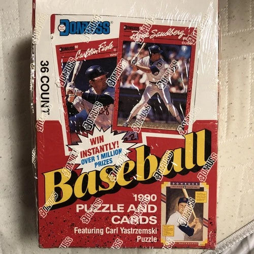 1990 Donruss Baseball Sealed Box 36 Packs