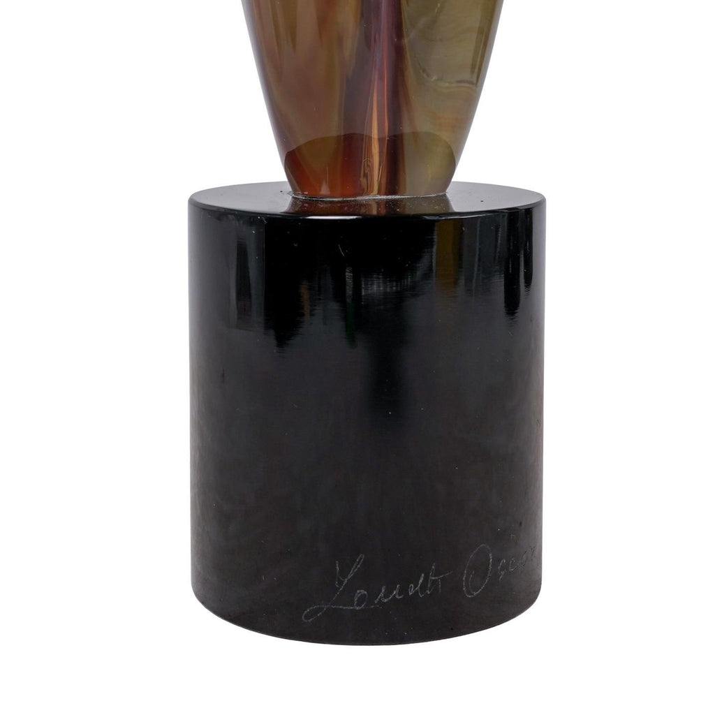 Signed Oscar Zanetti Murano Chalcedony Glass "Andros" Male Nude Sculpture Italy