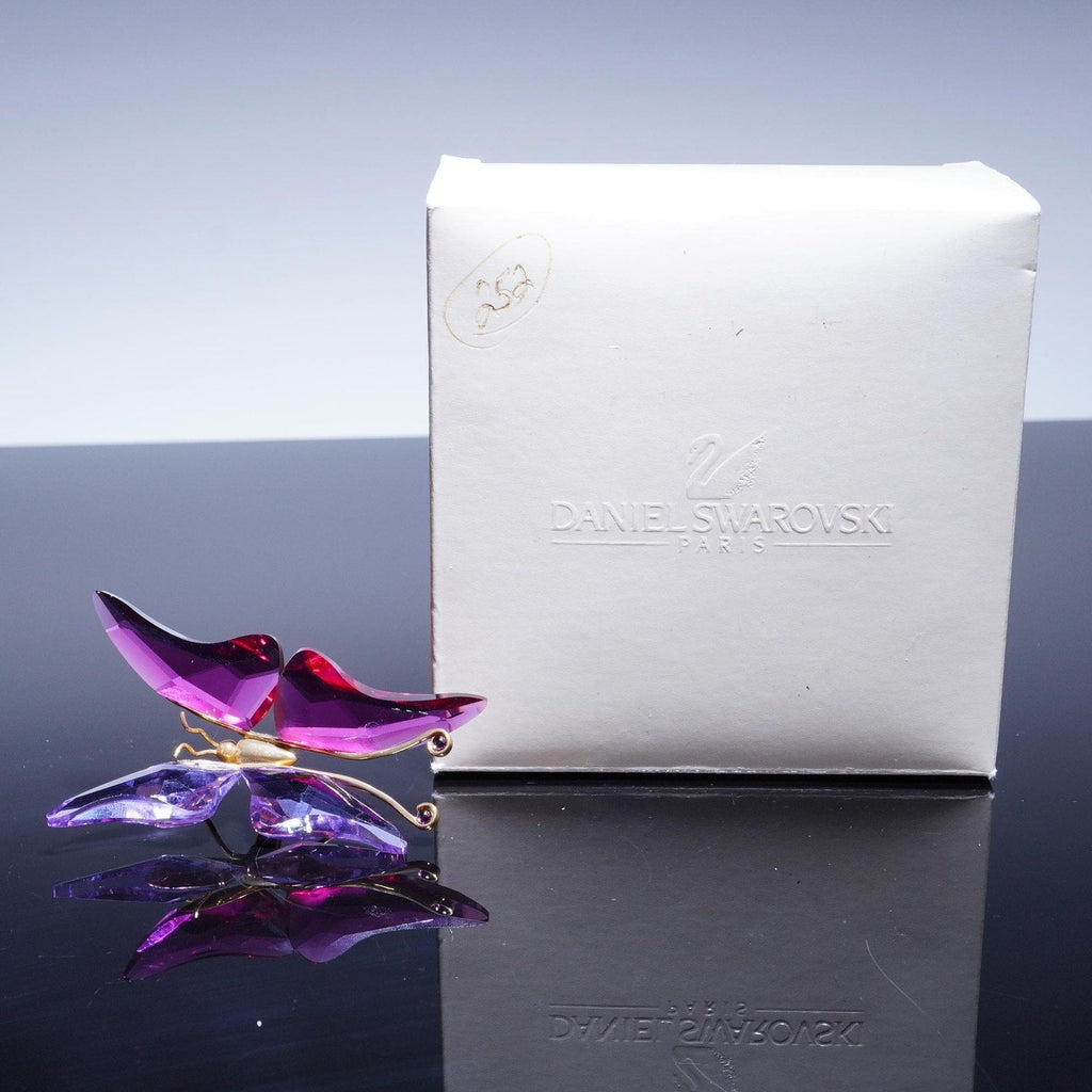 Swarovski Paradise Astara Fuchsia Butterfly Large 250465 Sterling Silver 925 MIB