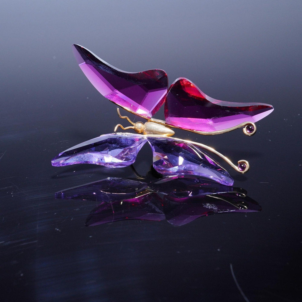 Swarovski Paradise Astara Fuchsia Butterfly Large 250465 Sterling Silver 925 MIB