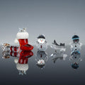 Swarovski Crystal Holiday Lot 5pc Santa Stocking Snowmen Shooting Star Candy Cane
