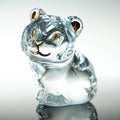 Baccarat Crystal Minimals Tiger Figurine Clear & Gold 2814560 France NO BOX