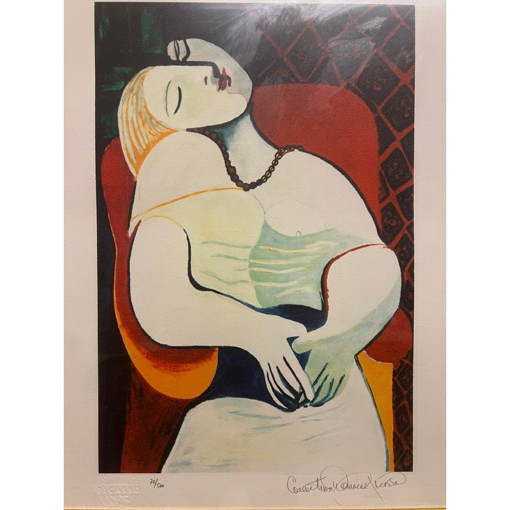 Picasso "Le Rêve" Estate Signed Limited Edition Print 70/500 - Embossed Seal