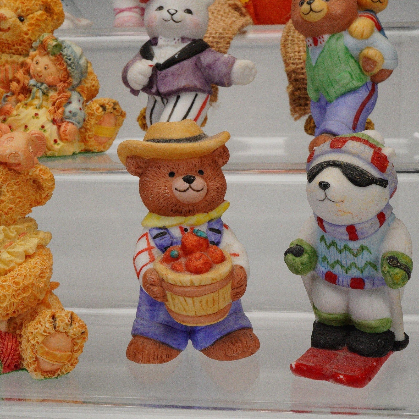 Rare Beverly Port Time Machine Teddies Jester Set Bear Music Box 1987 Signed 18 piece